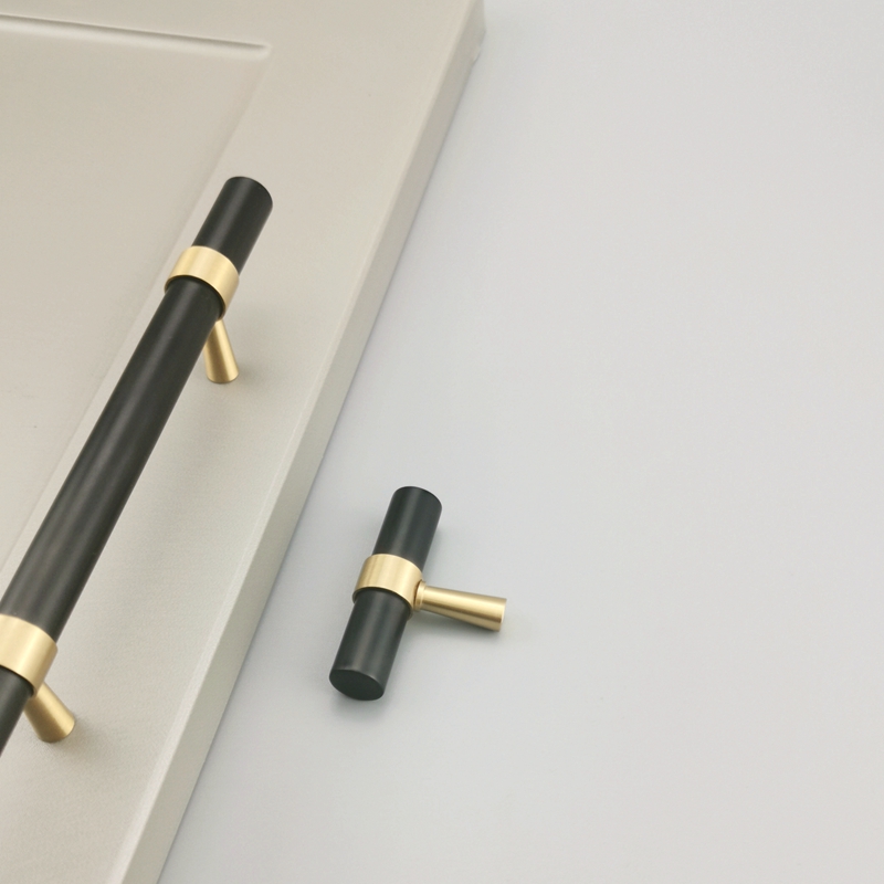 Luxury Brass Walnut simple modern design Furniture knob Cabinet Pull