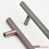 Knurled traditional Iron T bar Cabinet Pulls Furniture Handle 