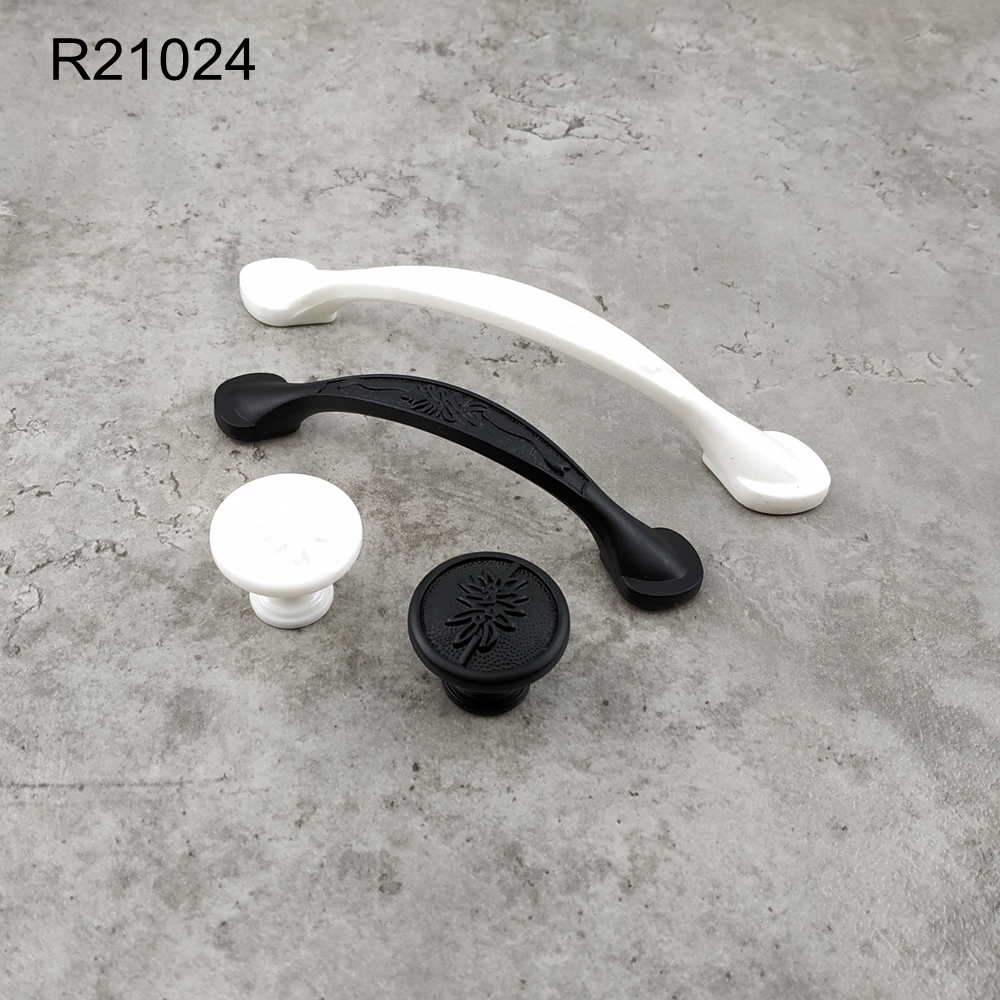 Resin Plastic PVC Cupboard Drawer Dresser Furniture handle Cabinet Pull 