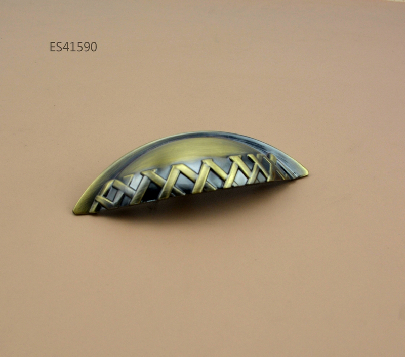 Traditional Retro style Zamak Cup pull cabinet pulls furniture knob handles 