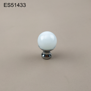 Ball shape white Crystal Aluminium base Furniture knob Cabinet Pull 