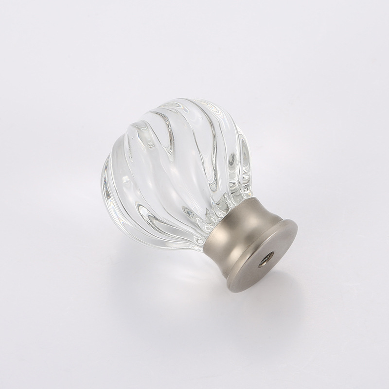 K9 Crystal Glass transparency Zamak base Furniture knob Cabinet Pull 