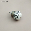 Floral printing ball shape Ceramic Porcelain Cabinet Pulls Door Drawer Dresser Furniture Knob 