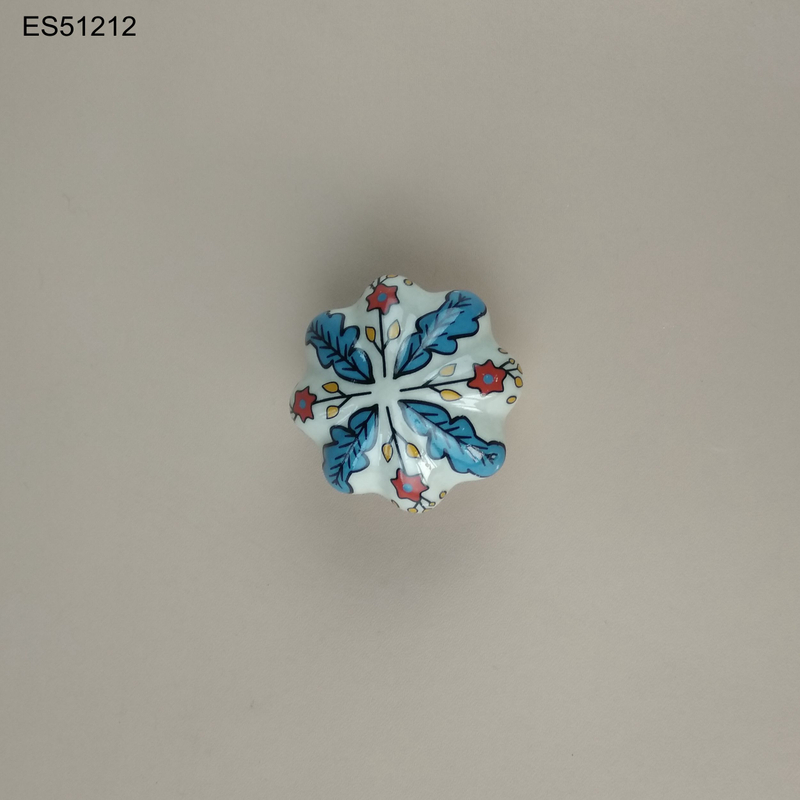 Flower Shape Ceramic porcelain Furniture knob Cabinet Pull 