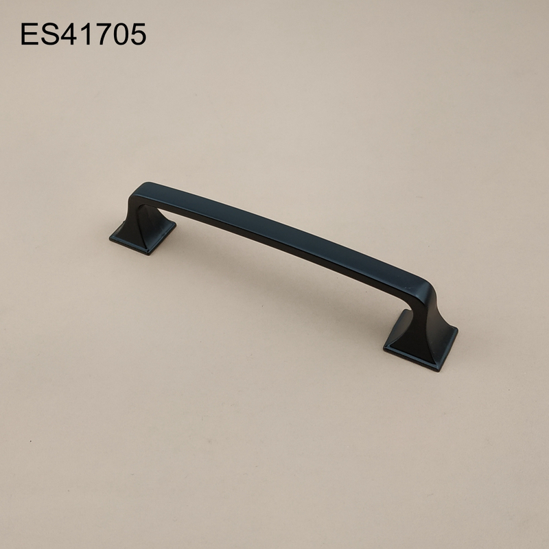 Contemporary Style Black Zamak Cabinet Pulls Furniture Handle Knob