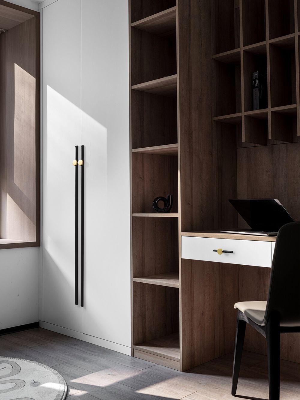 Nordic Style Simple Modern Aluminium Assemble Double Colors Furniture Profile Cabinet Pull