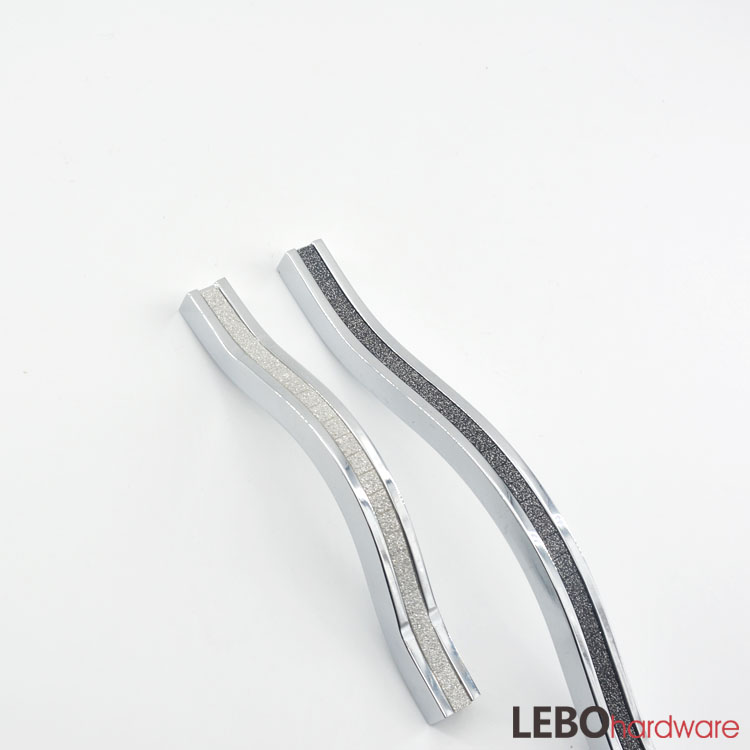 Bridge shape glitter effect Aluminium Furniture Handle knob Cabinet Pull 