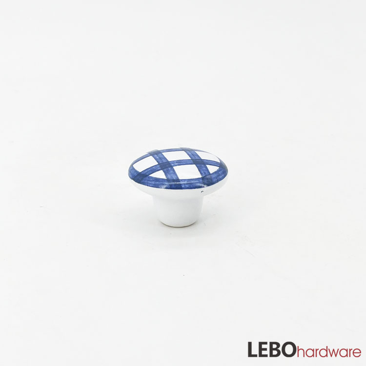 Ceramic Porcelain waffle paint Cabinet Pulls Door Drawer Dresser Furniture knob 