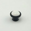 Ceramic porcelain Traditional Zamak base Furniture knob Cabinet Pull 