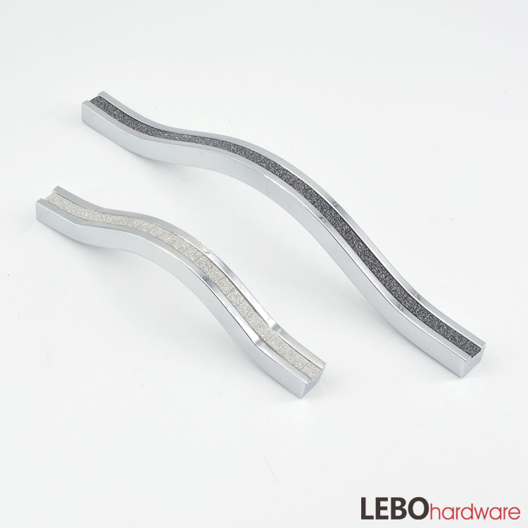 Bridge shape glitter effect Aluminium Furniture Handle knob Cabinet Pull 