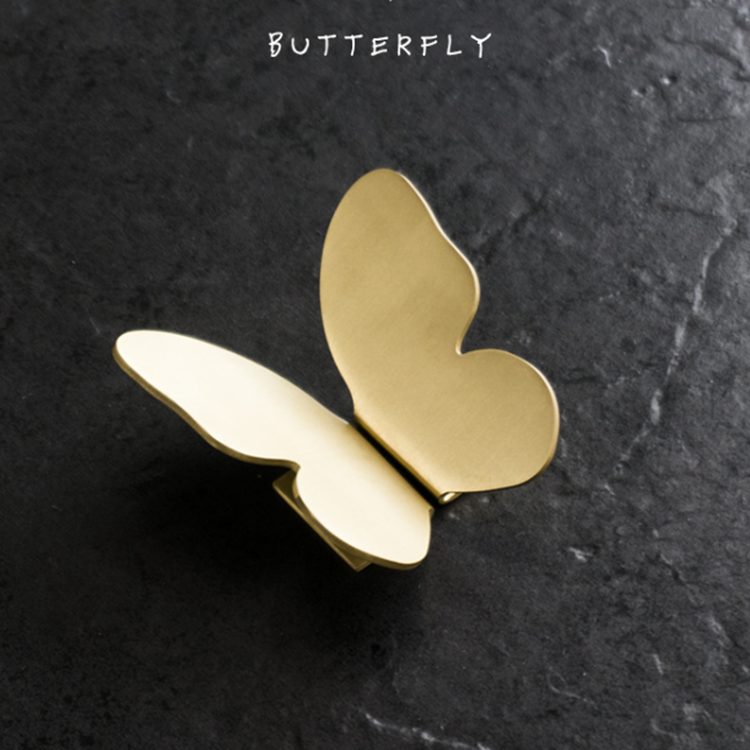 Luxury Brass Butterfly design Furniture knob Cabinet Pull