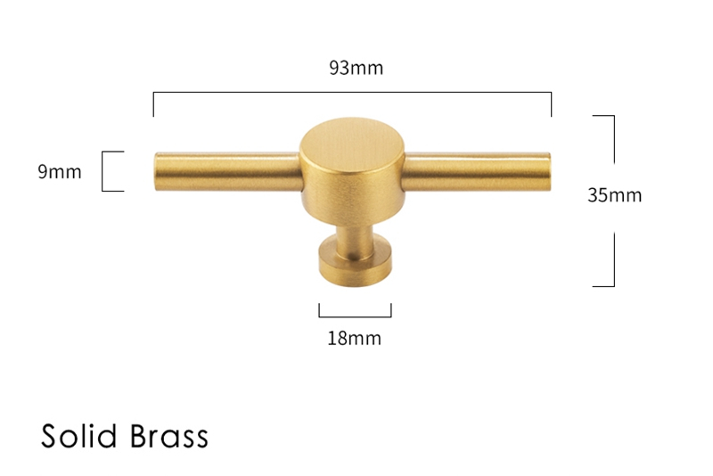 Luxury Brass simple modern design Furniture knob Cabinet Pull in 2022