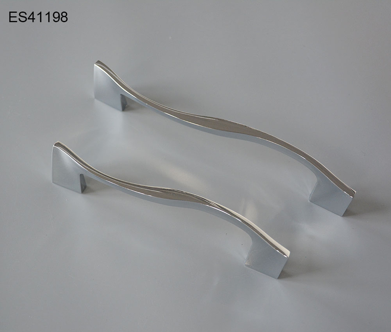 Contemporary style Wave design Zamak cabinet pulls furniture handles knob