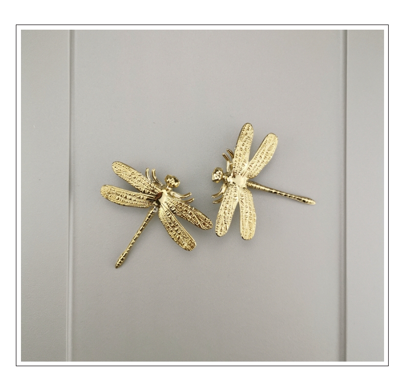 Luxury Brass Dragonfly shape Furniture knob Cabinet Pull in 2022