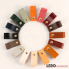 Luxury Brass Button Genuine leather Furniture knob Cabinet Pull in 2022