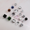 Decorated Crystal Glass Colored Aluminium Base Furniture Knob Cabinet Pull 