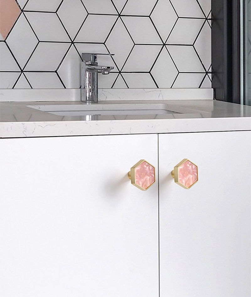 Luxury Shell Decorated cabinet knob for drawer dresser Zamak Base Furniture Knob Cabinet Pull 