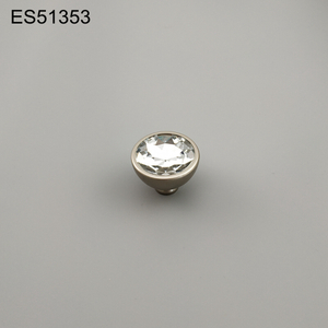 High quality Bowl shape K9 Crystal transparency Zamak base Furniture knob Cabinet Pull 