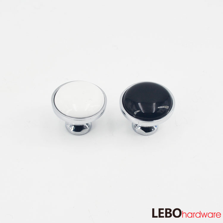 Ceramic porcelain Traditional Zamak base Furniture knob Cabinet Pull 