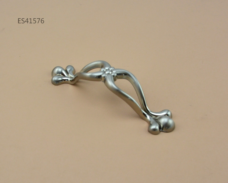 Floral style Zamak cabinet pulls furniture handles knob