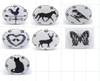 Animal printing Ceramic Porcelain Cabinet Pulls Door Drawer Dresser Furniture knob 