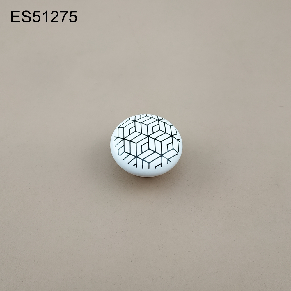 Printing Ceramic Porcelain Cabinet Pulls Door Drawer Dresser Furniture knob 