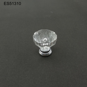 Diamond shape K9 Crystal Aluminium base Furniture knob Cabinet Pull 