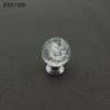 Ball shape K9 Crystal transparency Aluminium base Furniture knob Cabinet Pull 