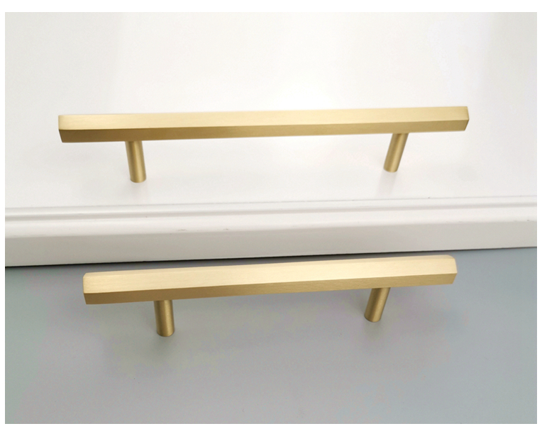 Luxury Brass Hexagonal Shape Simple Modern Furniture Knob Cabinet Pull
