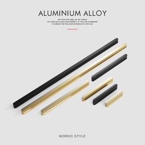 Straight black gold Aluminium profile handle 