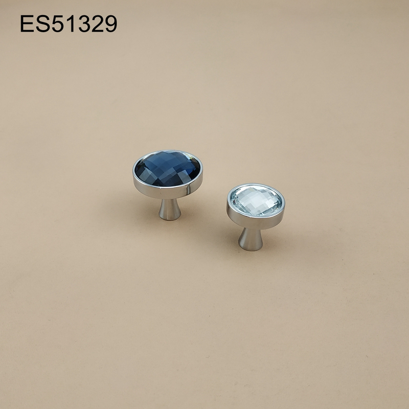 High quality luxury K9 Crystal Zamak base Furniture knob Cabinet Pull 