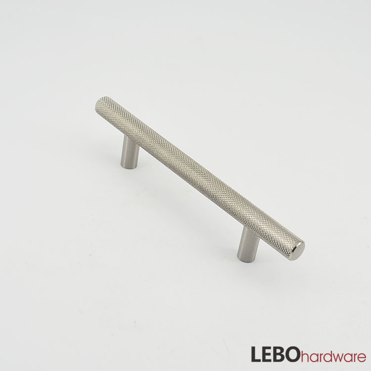 Knurled traditional Iron T bar Cabinet Pulls Furniture Handle 